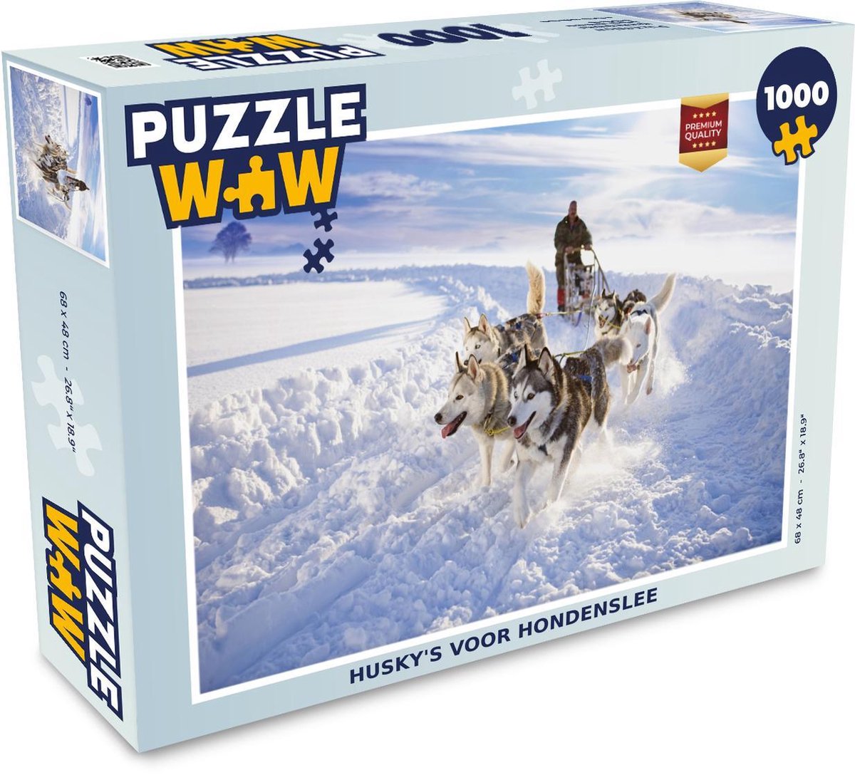 Puzzel 1000 stukjes volwassenen Husky 1000 stukjes - Husky's voor hondenslee  - PuzzleWow heeft +100000 puzzels