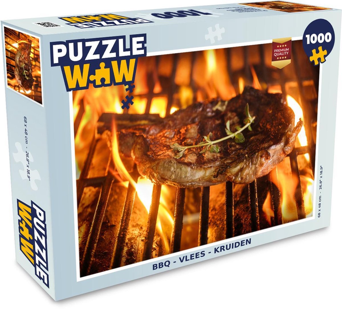 Puzzel - Puzzel 1000 stukjes volwassenen - BBQ - Vlees - Kruiden - Legpuzzel