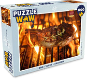 Puzzel - Puzzel 1000 stukjes volwassenen - BBQ - Vlees - Kruiden - Legpuzzel