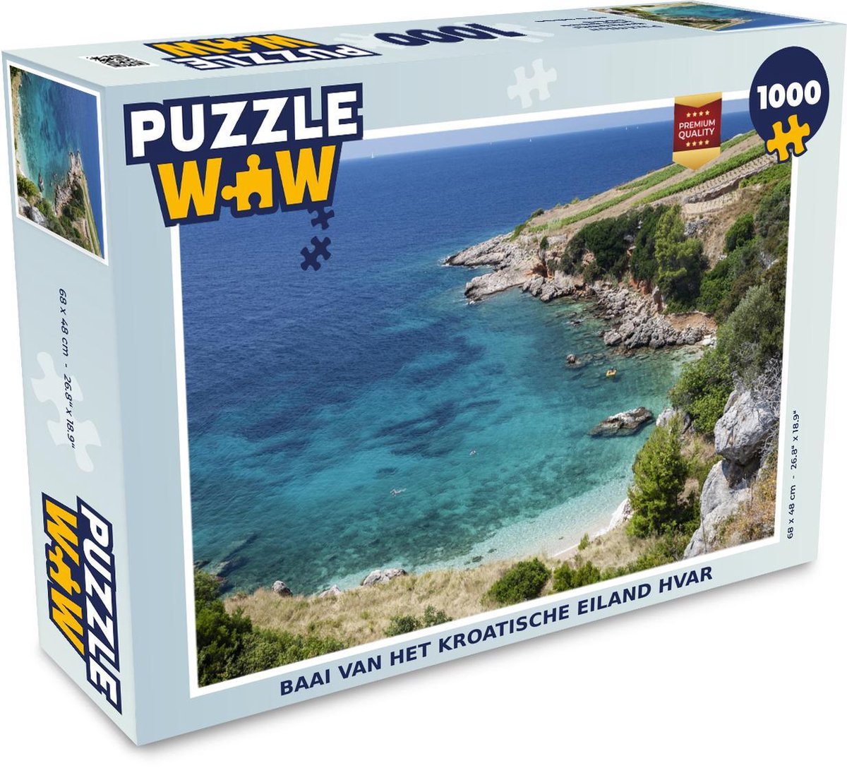 Puzzel 1000 stukjes volwassenen Hvar 1000 stukjes - Baai van het Kroatische eiland Hvar puzzel 1000 stukjes  - PuzzleWow heeft +100000 puzzels