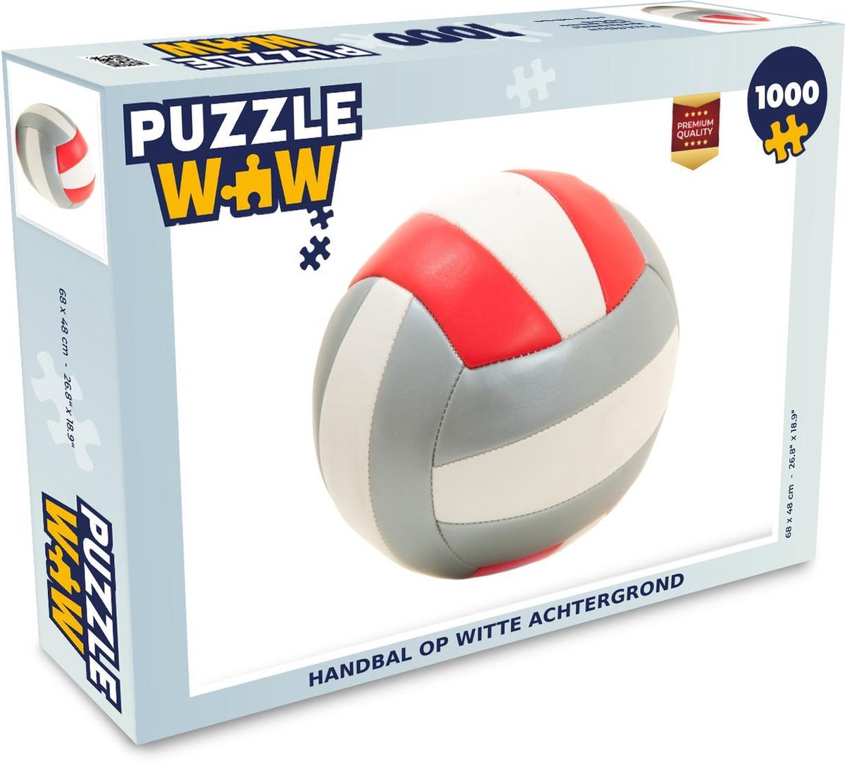 Puzzel 1000 stukjes volwassenen Handbal 1000 stukjes - Handbal op witte achtergrond  - PuzzleWow heeft +100000 puzzels