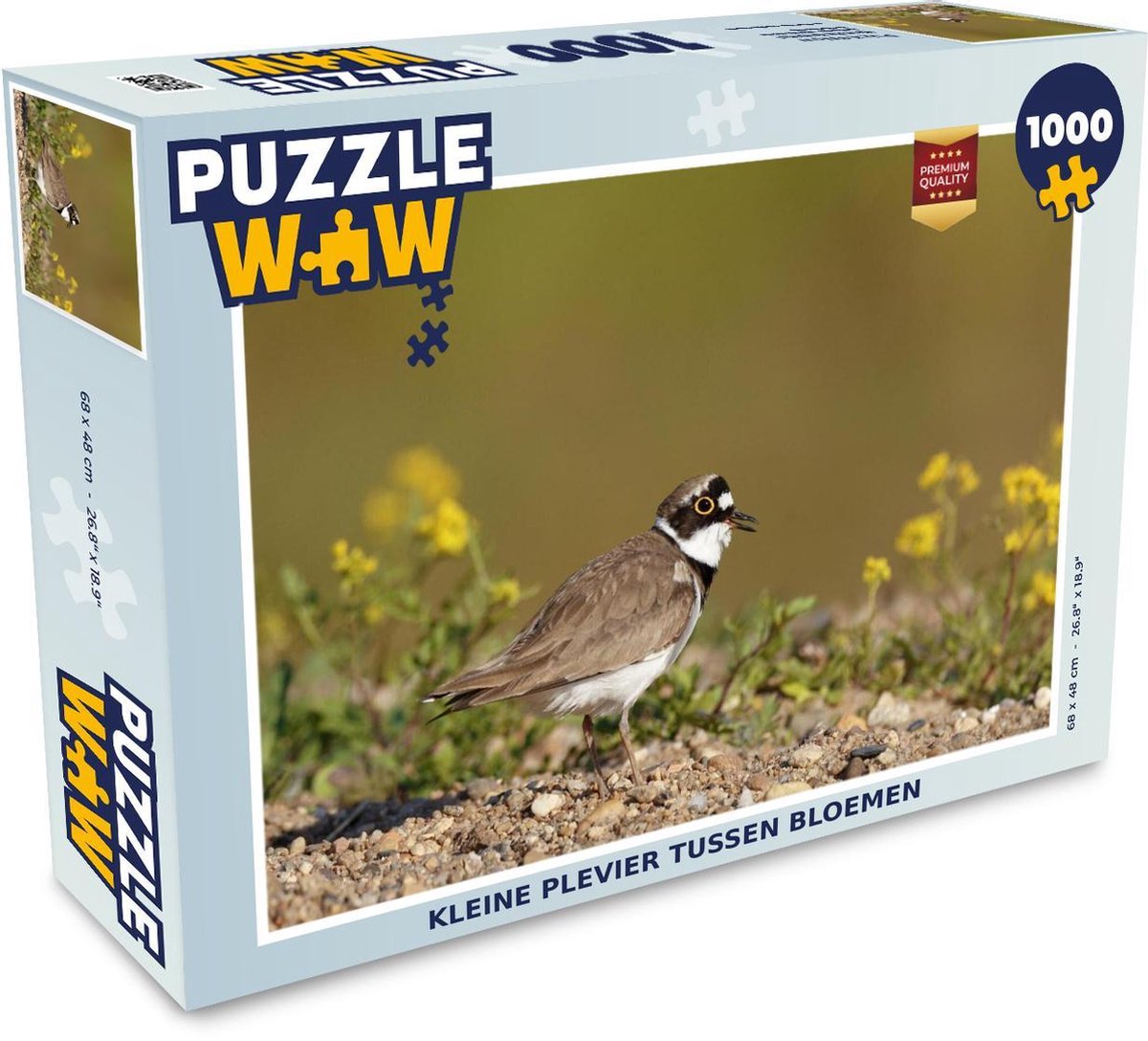 Puzzel 1000 stukjes volwassenen Kleine plevier 1000 stukjes - Kleine plevier tussen bloemen  - PuzzleWow heeft +100000 puzzels