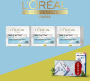 L´Oreal Paris simple Triple Active Fresh Hydrating Gel Cream 50ml - 3 Pack Voordeelverpakking - Gratis Oramint Oral Care Kit
