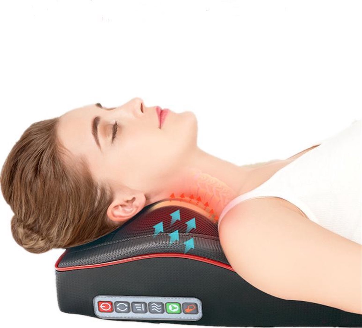 Massagekussen – multifunctioneel - shiatsu – nekmassage apparaat – rugmassage – warmtefunctie – rugkussen onderrug - rugsteun – warmtekussen – voor nek