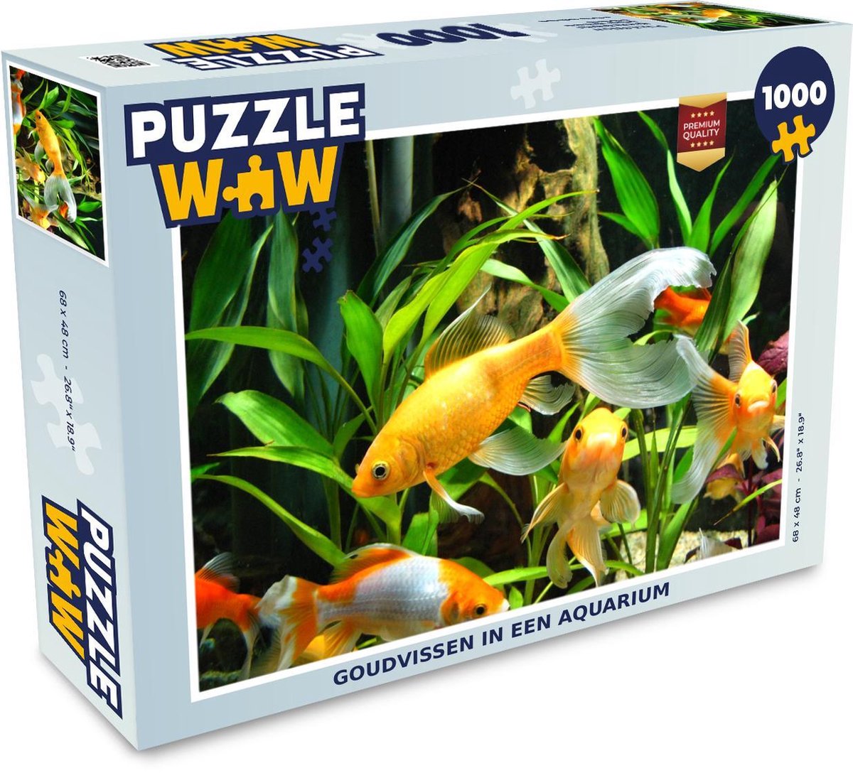 Puzzel 1000 stukjes volwassenen Goudvissen 1000 stukjes - Goudvissen in een aquarium  - PuzzleWow heeft +100000 puzzels