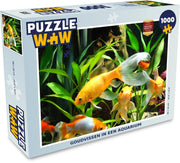 Puzzel 1000 stukjes volwassenen Goudvissen 1000 stukjes - Goudvissen in een aquarium  - PuzzleWow heeft +100000 puzzels