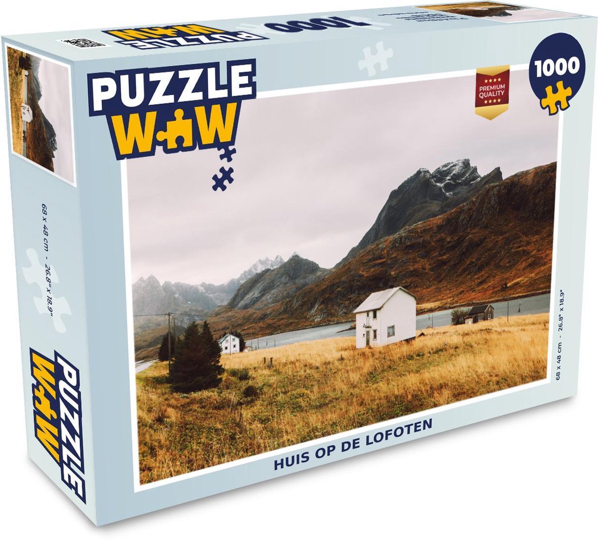 Puzzel 1000 stukjes volwassenen Lofoten eilanden Noorwegen 1000 stukjes - Huis op de Lofoten  - PuzzleWow heeft +100000 puzzels