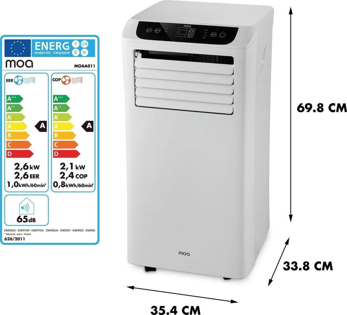 MOA MOA Mobiele Airco - Airconditioning met Verwarmingsfunctie - 9000 BTU - AC016H