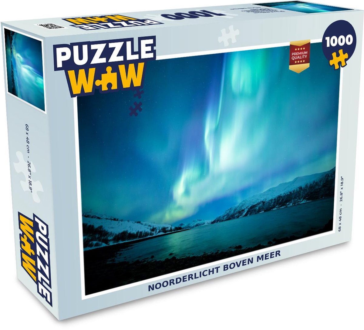 Puzzel 1000 stukjes volwassenen Hemel nacht 1000 stukjes - Noorderlicht boven meer  - PuzzleWow heeft +100000 puzzels