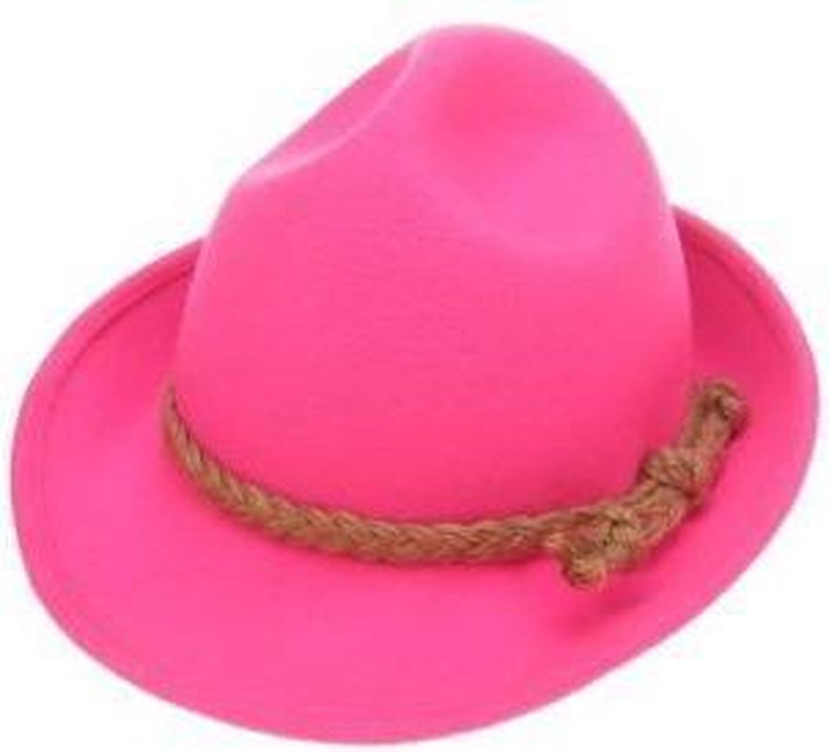 Oktoberfest Tirolerhoed wolvilt fluo pink Maat 57