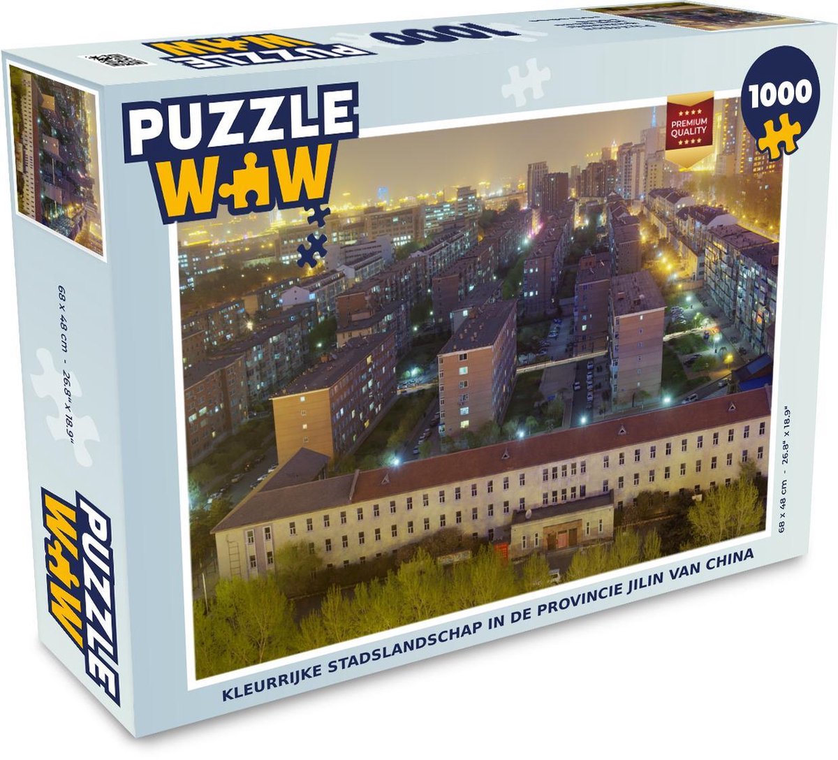 Puzzel 1000 stukjes volwassenen Jilin 1000 stukjes - Kleurrijke stadslandschap in de provincie Jilin van China  - PuzzleWow heeft +100000 puzzels