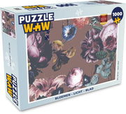 Puzzel - Puzzel 1000 stukjes volwassenen - Bloemen - Licht - Blad - Legpuzzel