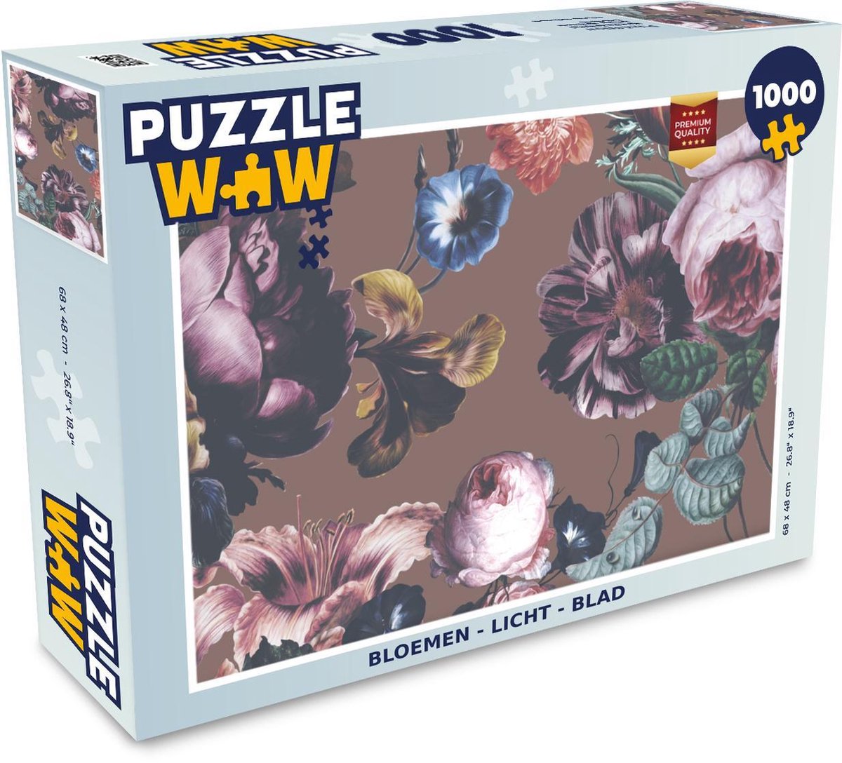 Puzzel - Puzzel 1000 stukjes volwassenen - Bloemen - Licht - Blad - Legpuzzel