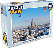 Puzzel 1000 stukjes volwassenen Utrecht  1000 stukjes - De Domtoren in Utrecht puzzel 1000 stukjes  - PuzzleWow heeft +100000 puzzels