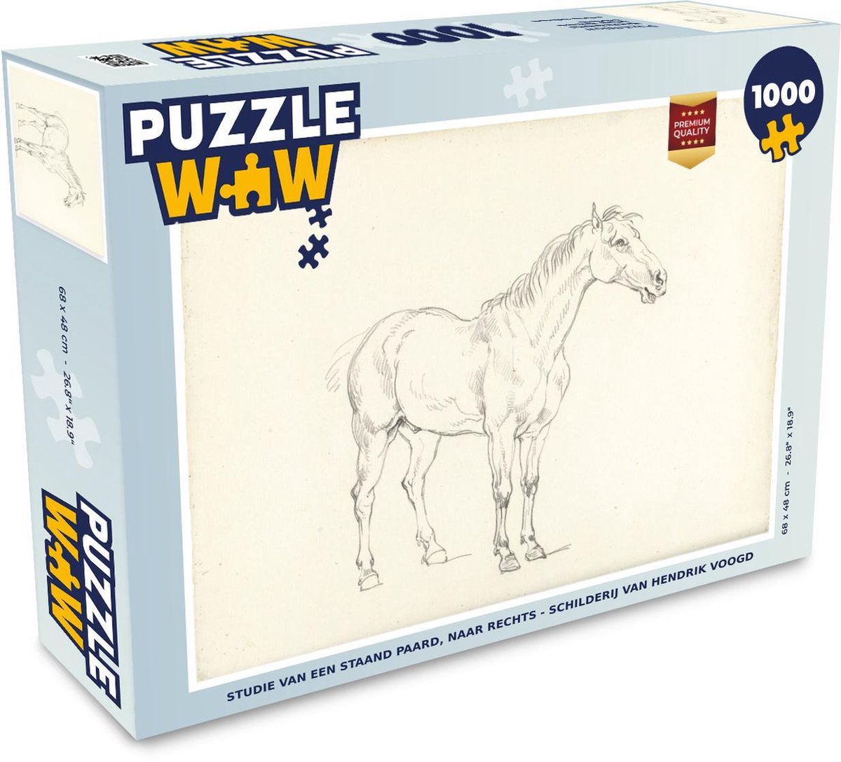 Puzzel Studie van een staand paard