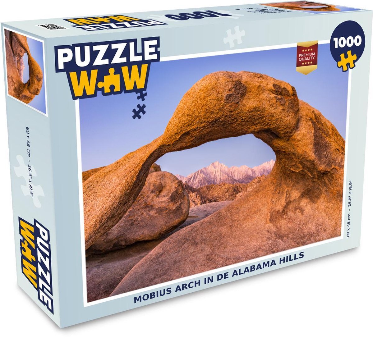 Puzzel 1000 stukjes volwassenen Alabama Hills 1000 stukjes - Mobius Arch in de Alabama Hills  - PuzzleWow heeft +100000 puzzels