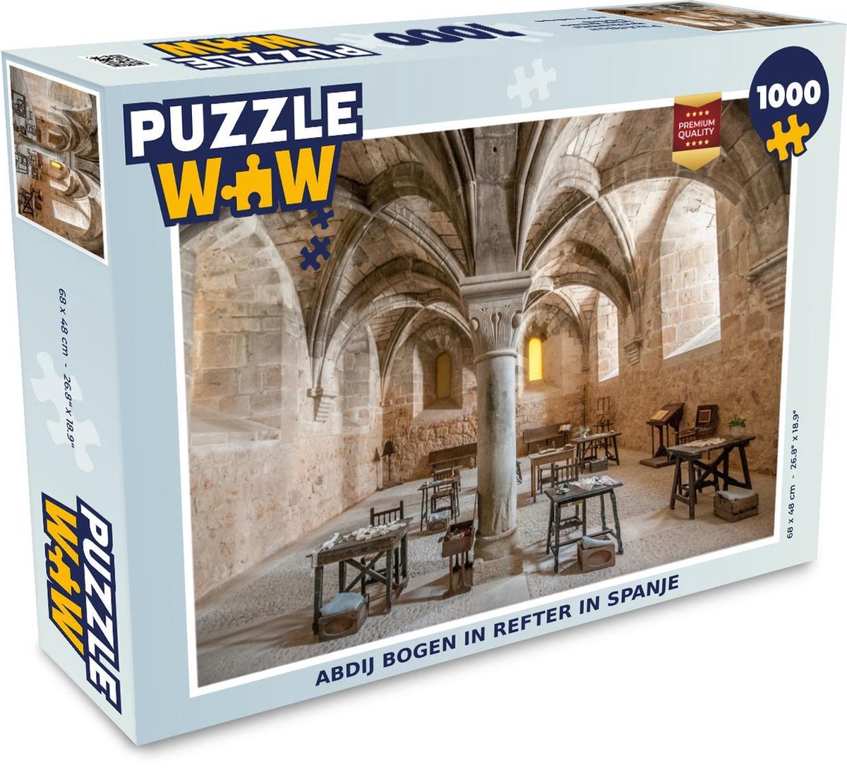 Puzzel 1000 stukjes volwassenen Abdij bogen 1000 stukjes - Abdij bogen in refter in Spanje  - PuzzleWow heeft +100000 puzzels