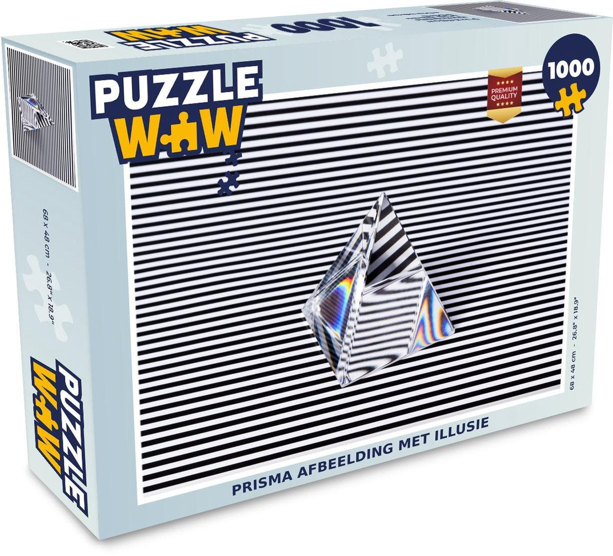 Puzzel 1000 stukjes volwassenen Hypnose 1000 stukjes - Prisma afbeelding met illusie  - PuzzleWow heeft +100000 puzzels
