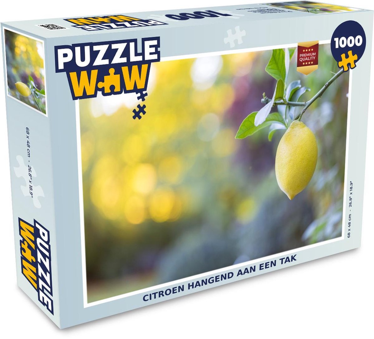 Puzzel 1000 stukjes volwassenen Citroen boom 1000 stukjes - citroen hangend aan een tak  - PuzzleWow heeft +100000 puzzels