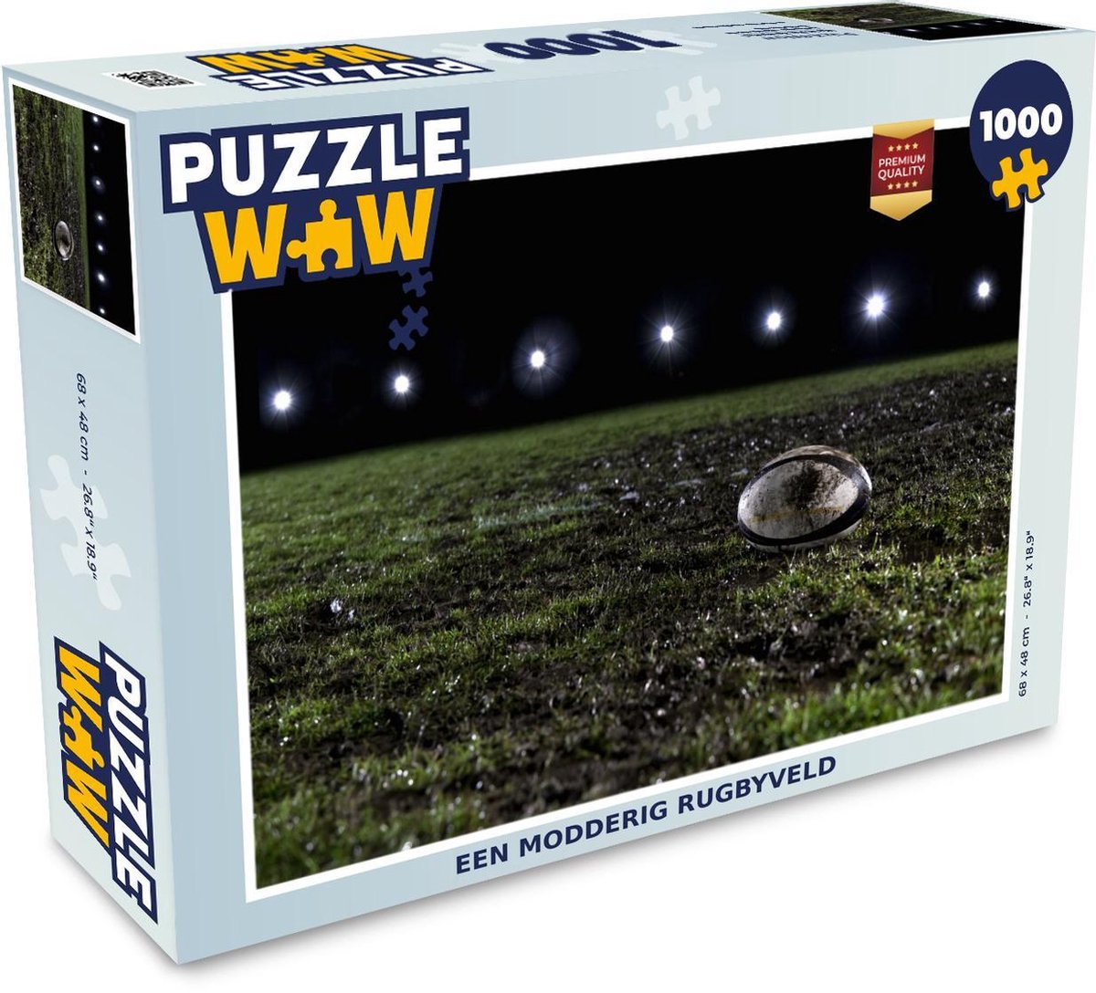 Puzzel 1000 stukjes volwassenen Rugby 1000 stukjes - Een modderig rugbyveld  - PuzzleWow heeft +100000 puzzels