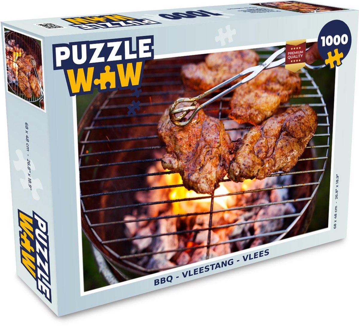 Puzzel - Puzzel 1000 stukjes volwassenen - BBQ - Vleestang - Vlees - Legpuzzel