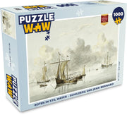 Puzzel - Puzzel 1000 stukjes volwassenen - Boten in stil water - schilderij van Jean Bernard - Legpuzzel