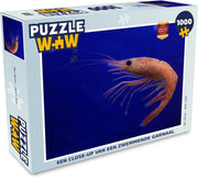 Puzzel Garnaal 1000 stukjes - Een close-up van een zwemmende garnaal