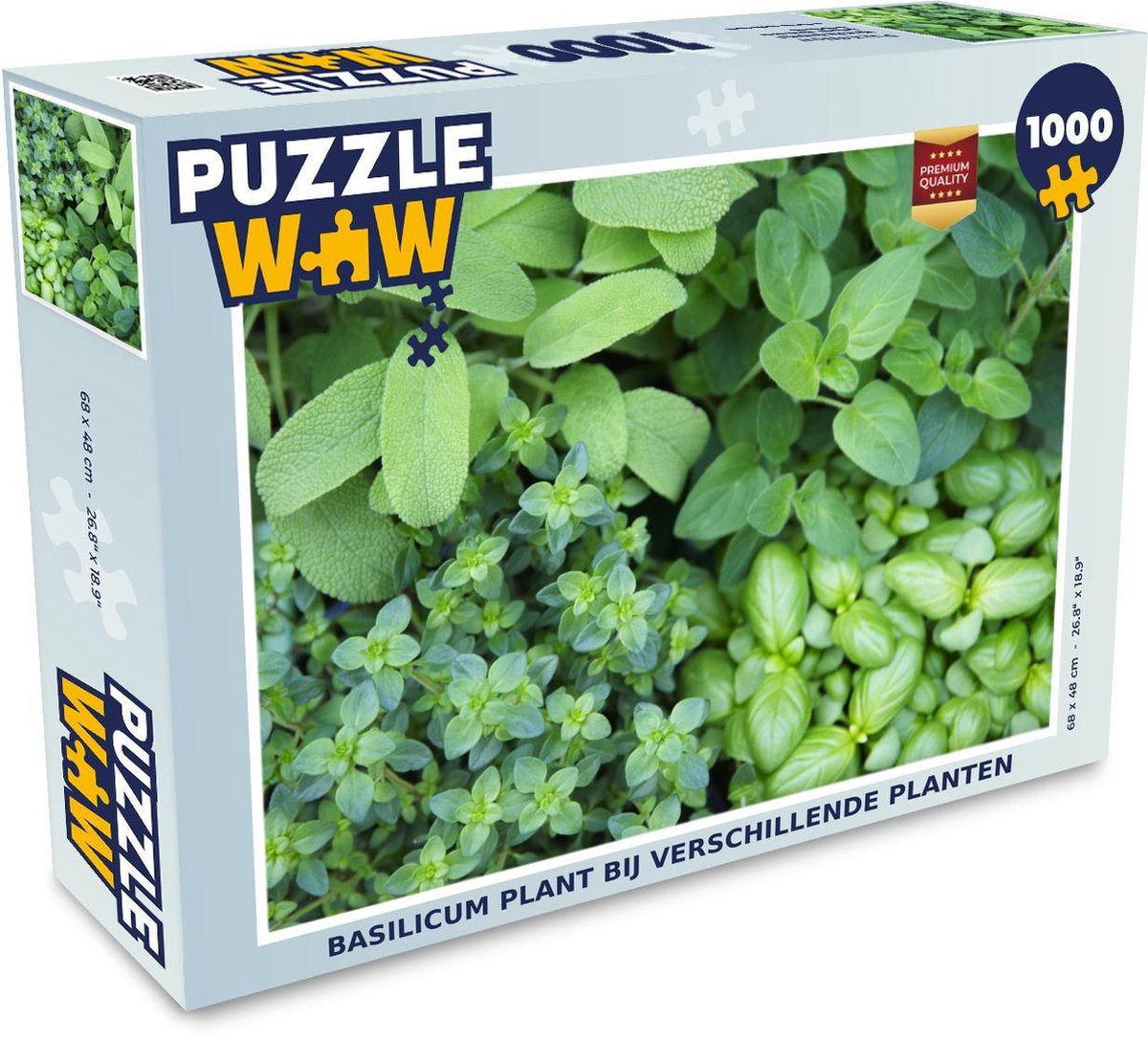 Puzzel - Puzzel 1000 stukjes volwassenen - Basilicum plant bij verschillende planten - Legpuzzel