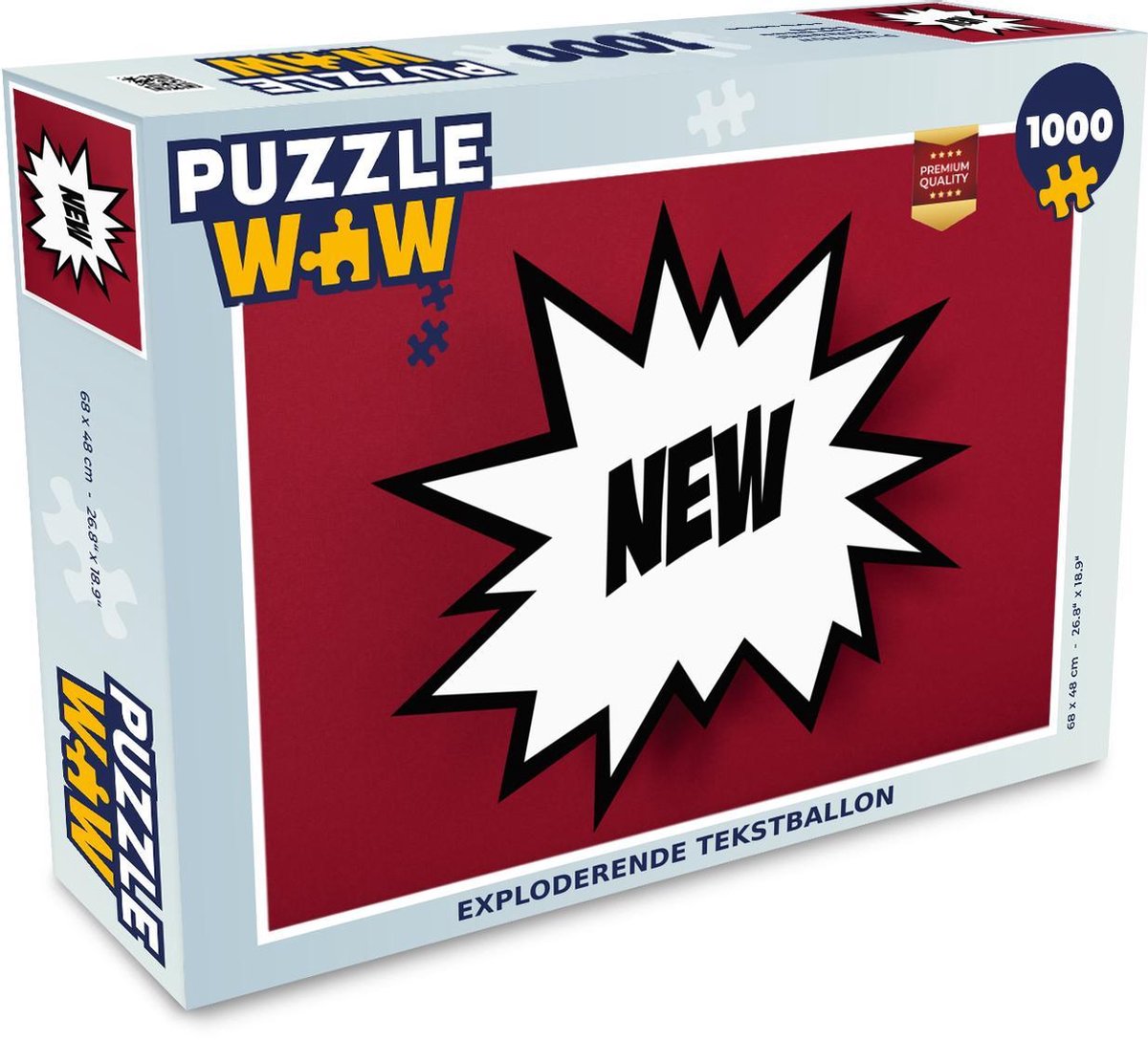 Puzzel 1000 stukjes volwassenen Abstracte woorden 1000 stukjes - Exploderende tekstballon  - PuzzleWow heeft +100000 puzzels