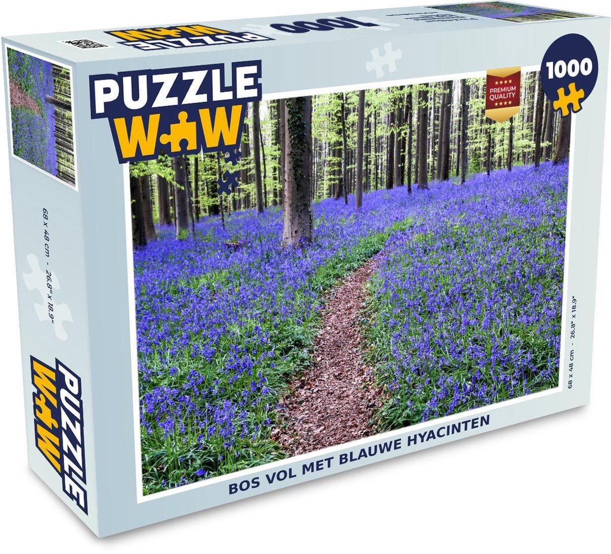 Puzzel 1000 stukjes volwassenen Hyacint  1000 stukjes - Bos vol met blauwe hyacinten puzzel 1000 stukjes  - PuzzleWow heeft +100000 puzzels