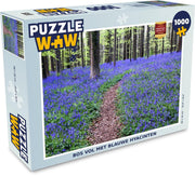 Puzzel 1000 stukjes volwassenen Hyacint  1000 stukjes - Bos vol met blauwe hyacinten puzzel 1000 stukjes  - PuzzleWow heeft +100000 puzzels