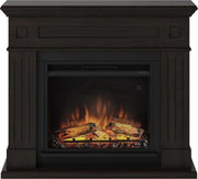 Nancy's Grillstone Sfeerhaard - Elektrische Haard - Hout - Walnoot/Zwart - 25 x 110 x 95 cm (B x H x D)