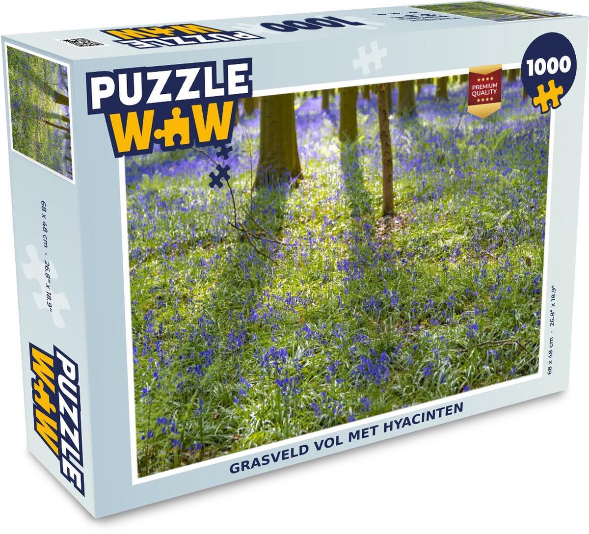 Puzzel 1000 stukjes volwassenen Hyacint  1000 stukjes - Grasveld vol met hyacinten puzzel 1000 stukjes  - PuzzleWow heeft +100000 puzzels