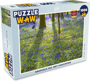 Puzzel 1000 stukjes volwassenen Hyacint  1000 stukjes - Grasveld vol met hyacinten puzzel 1000 stukjes  - PuzzleWow heeft +100000 puzzels