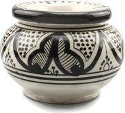 Asbak zwart / wit H 10 cm Ø 15 cm