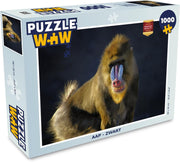 Puzzel - Puzzel 1000 stukjes volwassenen - Aap - Zwart - Legpuzzel