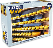 Puzzel 1000 stukjes volwassenen Gouda 1000 stukjes - Goudse kazen rijpen in Gouda  - PuzzleWow heeft +100000 puzzels