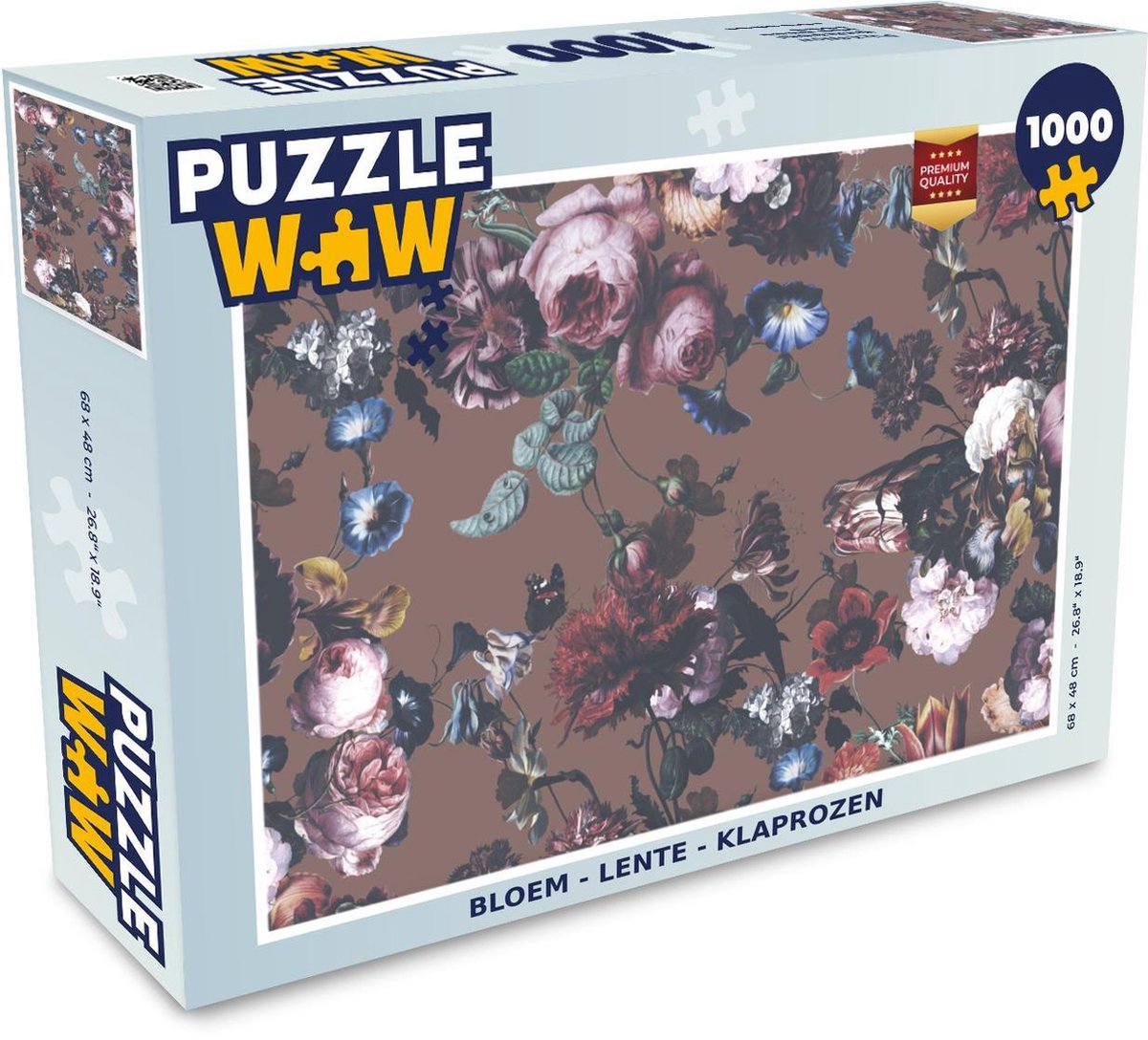 Puzzel - Puzzel 1000 stukjes volwassenen - Bloem - Lente - Klaprozen - Legpuzzel