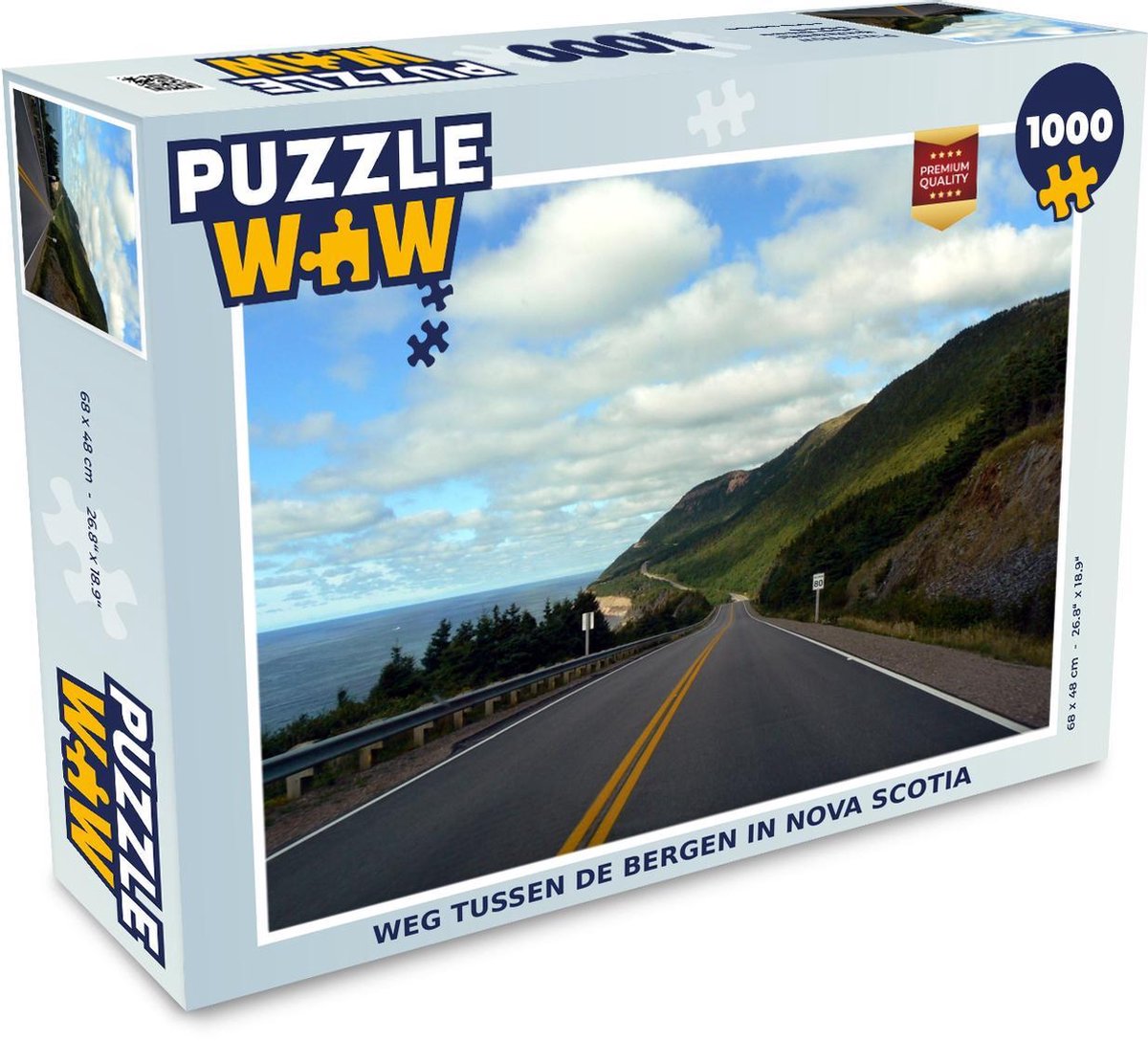 Puzzel 1000 stukjes volwassenen Nova Scotia 1000 stukjes - Weg tussen de bergen in Nova Scotia  - PuzzleWow heeft +100000 puzzels