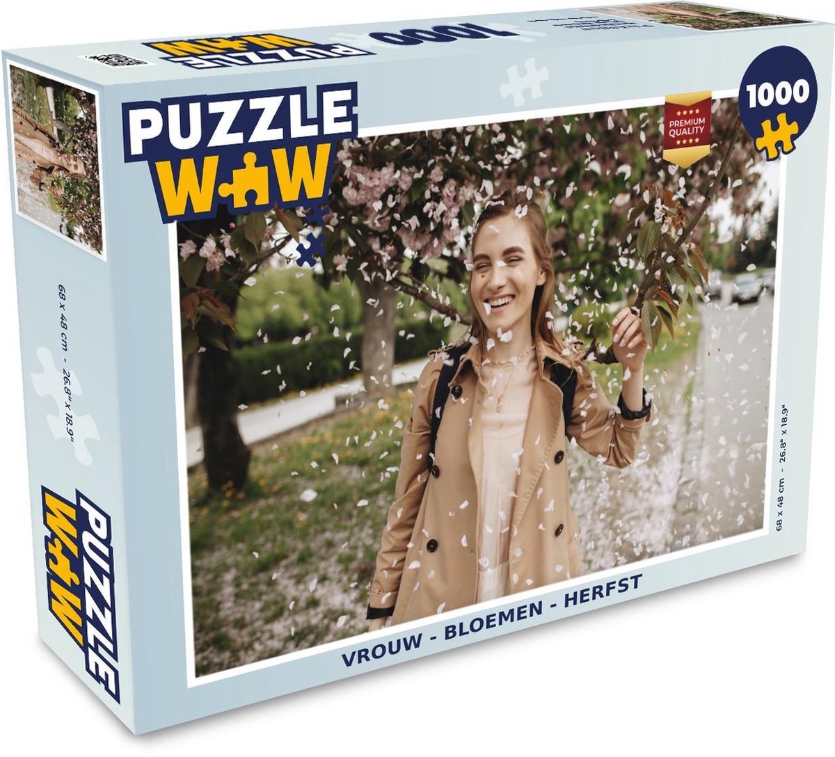 Puzzel Vrouw - Bloemen - Herfst - Legpuzzel - Puzzel 1000 stukjes volwassenen
