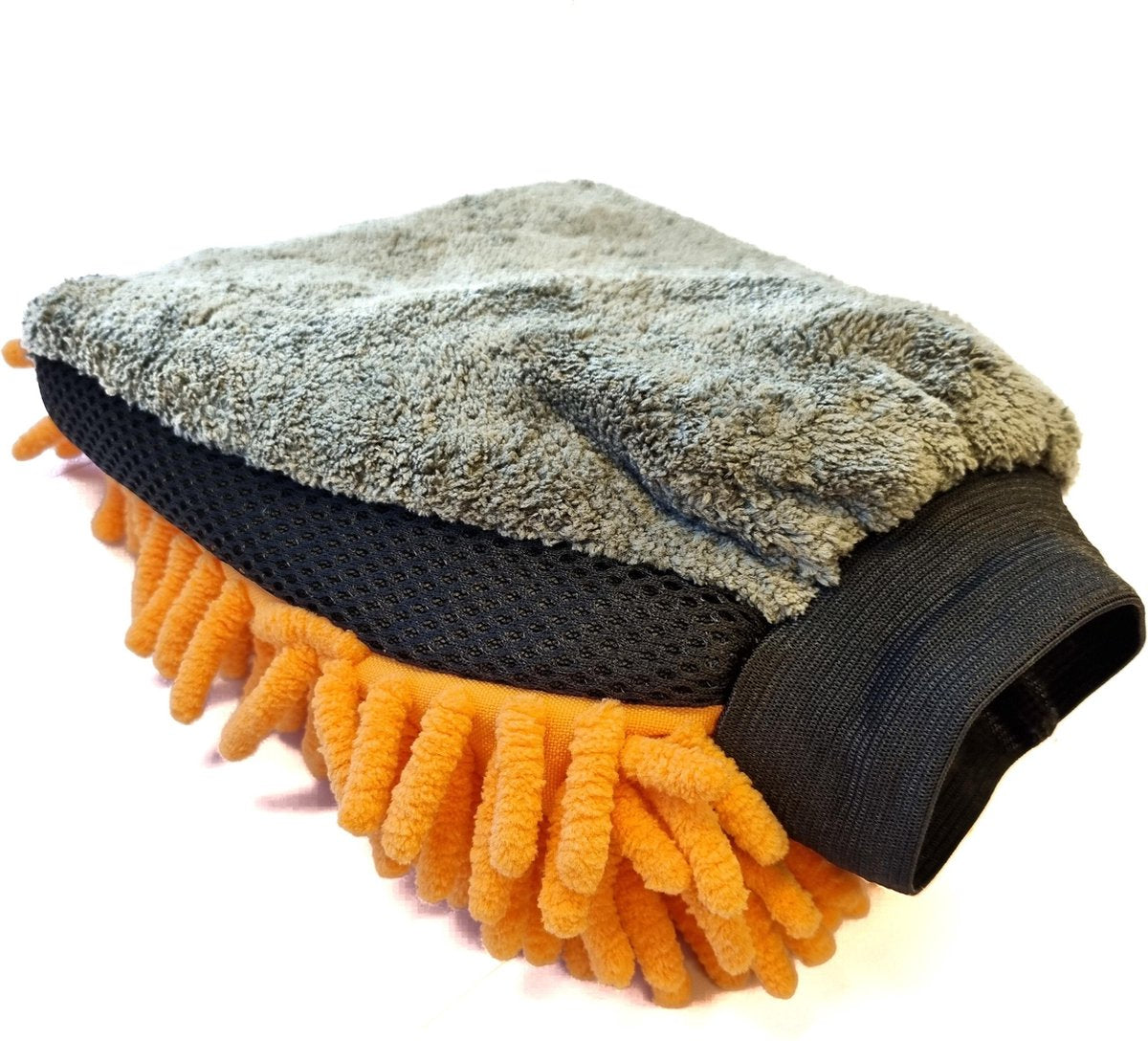 Gadgetpoint | Auto Handschoen | Schoonmaak Spons | Auto Washandschoen | Auto Wassen | Schoonmaakspons | Grijs/Oranje
