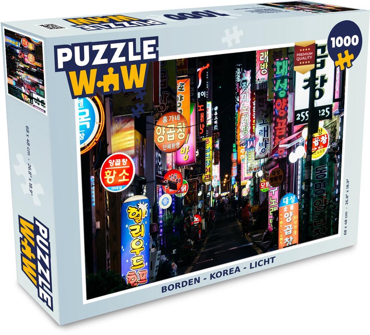 Puzzel - Puzzel 1000 stukjes volwassenen - Borden - Korea - Licht - Legpuzzel