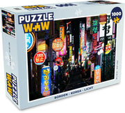 Puzzel - Puzzel 1000 stukjes volwassenen - Borden - Korea - Licht - Legpuzzel