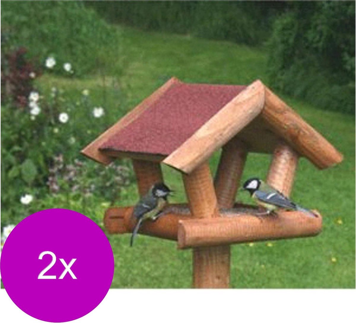 Wildbird Los Voederhuis Rood Dak - Voederhuis - 2 x  stuks