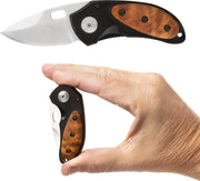 MacGyver Macknife Zakmes | Compact zakmesje | Outdoor mes | 12cm | Mes met RVS Lemmet | Riemclip | Veilige ‘Crosslock’ vergrendeling | Zwart