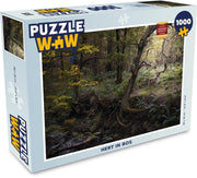 Puzzel 1000 stukjes volwassenen Bosleven 1000 stukjes - Hert in bos  - PuzzleWow heeft +100000 puzzels