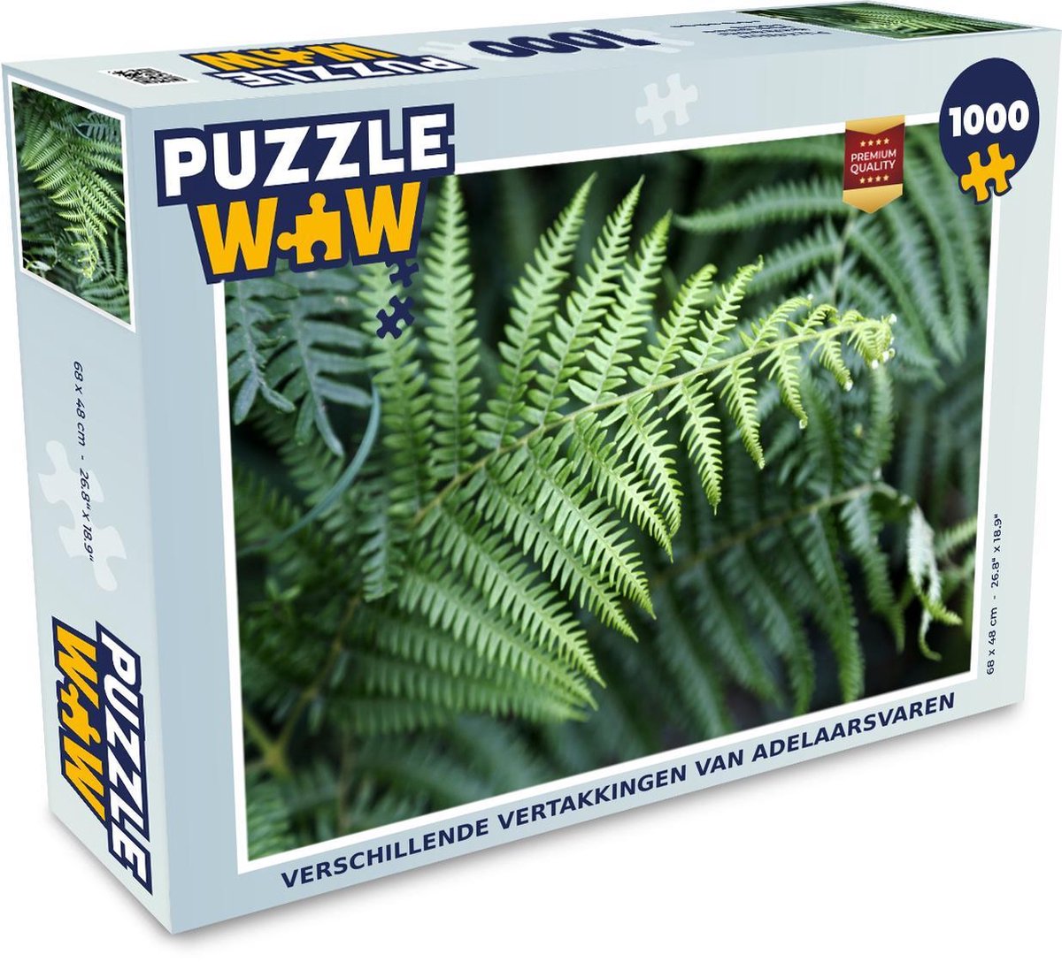 Puzzel 1000 stukjes volwassenen Adelaarsvaren 1000 stukjes - Verschillende vertakkingen van adelaarsvaren  - PuzzleWow heeft +100000 puzzels