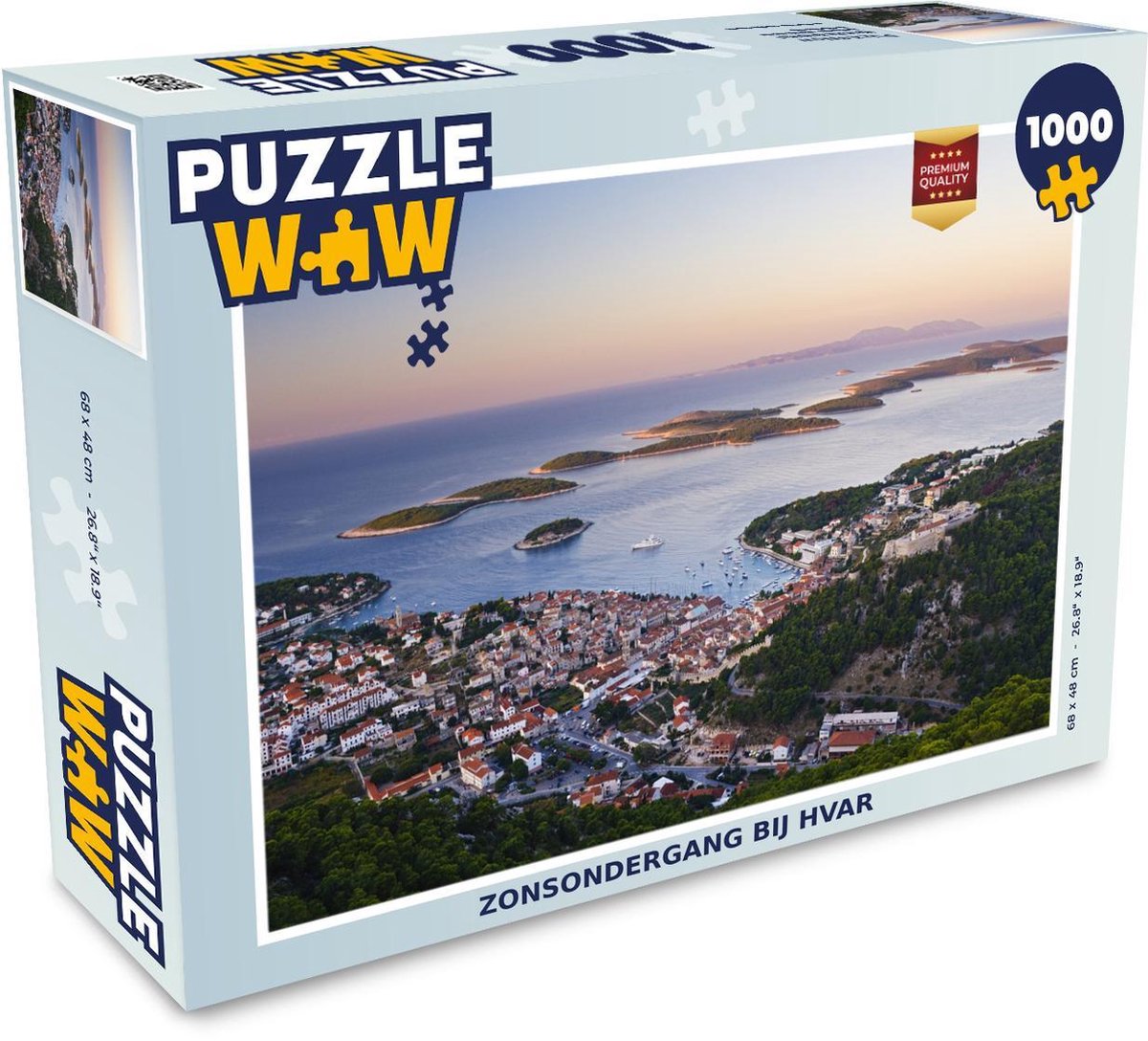 Puzzel 1000 stukjes volwassenen Hvar 1000 stukjes - Zonsondergang bij Hvar puzzel 1000 stukjes  - PuzzleWow heeft +100000 puzzels