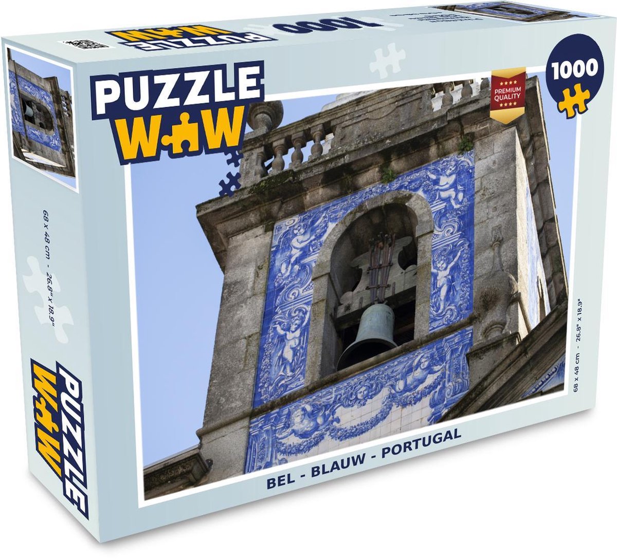 Puzzel - Puzzel 1000 stukjes volwassenen - Bel - Blauw - Portugal - Legpuzzel