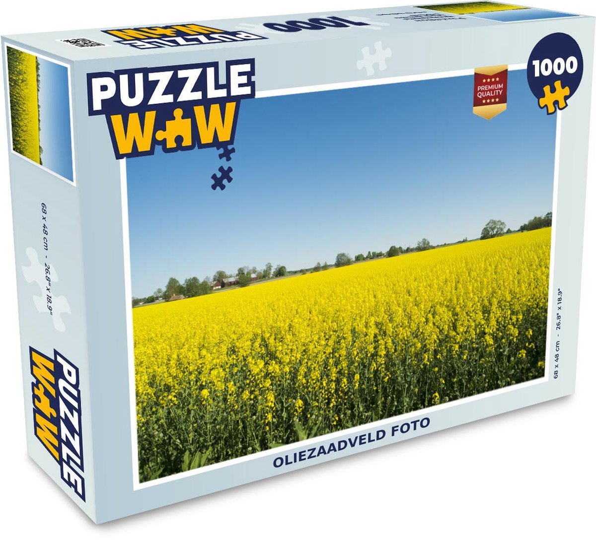 Puzzel 1000 stukjes volwassenen Bloemenvelden 1000 stukjes - Oliezaadveld foto  - PuzzleWow heeft +100000 puzzels